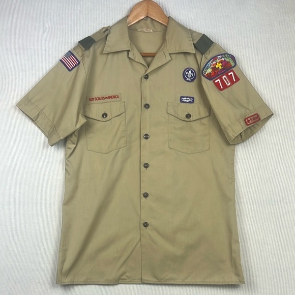 Vintage Boy Scouts of America Official Shirt Size Medium Made in USA - Picture 1 of 8